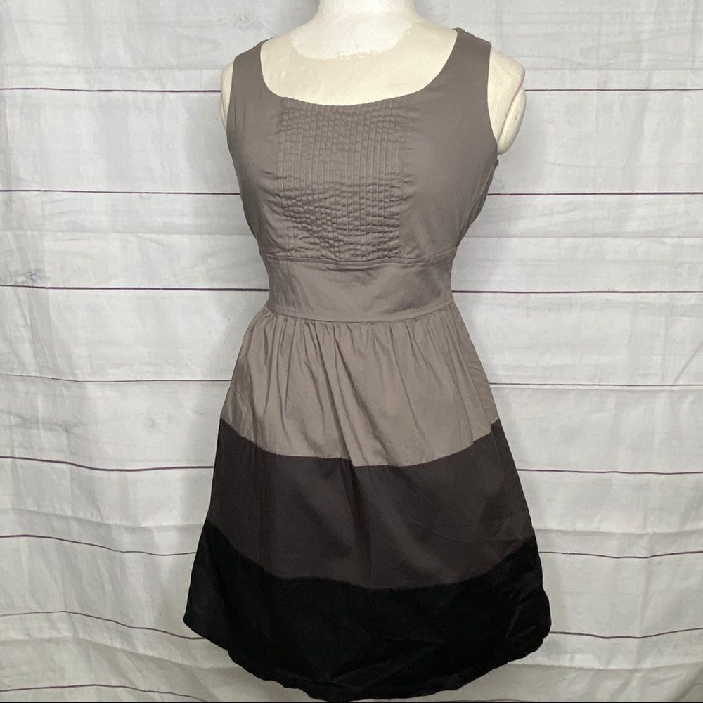 Bebop color block dress small rouched sleeveless